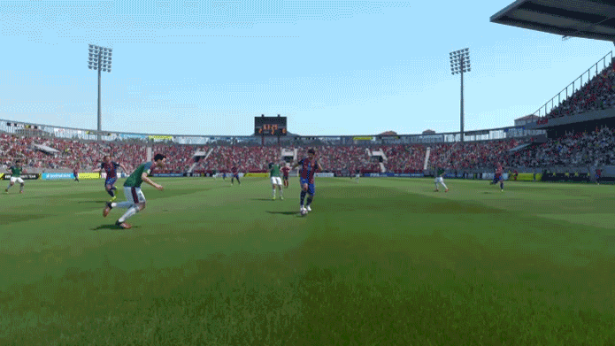 Use uma finta para enganar os oponentes em Fifa 17 (Foto: Reprodução/Murilo Molina)