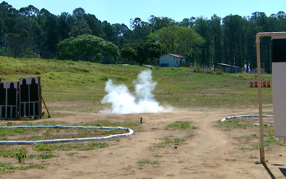 Um dos campos de treinamento do Exército em Campinas (Foto: Reprodução / EPTV)