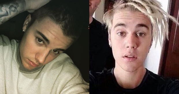 Justin Bieber - antes e depois (Foto: Reprodução/Twitter)