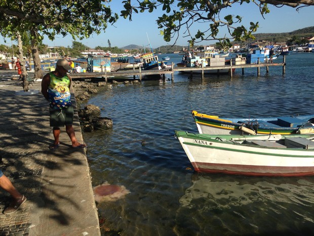 Água viva foi encontrada embaixo da ponte Márcio Corrêa, no Centro (Foto: Heitor Moreira/G1)