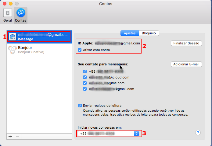 Ajustando as configurações do iMessage no macOS (Foto: Reprodução/Edivaldo Brito)