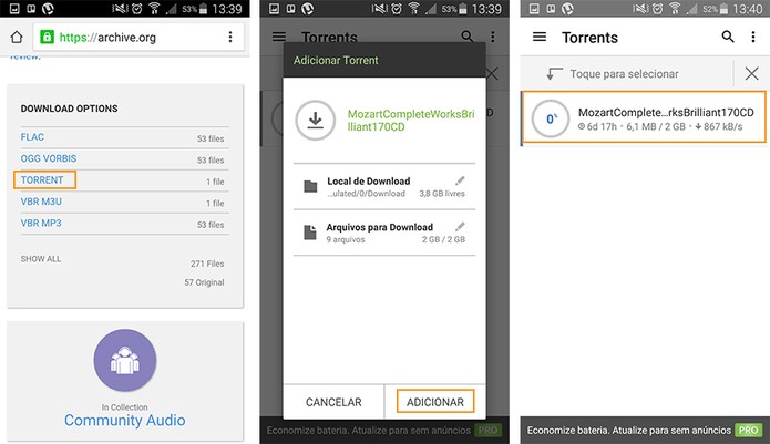 Conclua o download do arquivo pelo uTorrent (Foto: Reprodução/Barbara Mannara)