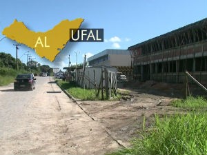 UFAL tem obras paradas (Foto: Reprodução/ Rede Globo)
