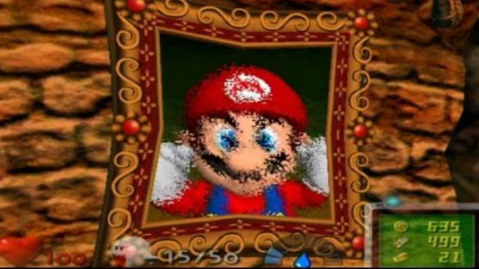Mario precisa ser resgatado em Luigis Mansion para GameCube (Foto: Reprodução / Thomas Schulze)