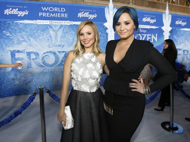 Kristen Bell e Demi Lovato em première de filme em Los Angeles, nos Estados Unidos (Foto: Mario Anzuoni/ Reuters)