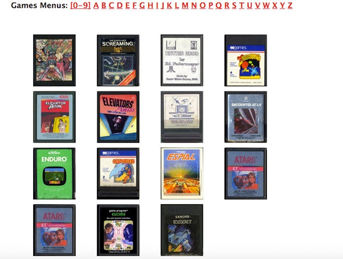 Selecione seu jogo favorito do Atari (Foto: Reprodução/Felipe Vinha)