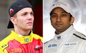 Montagem Hrt, Narain Karthikeyan / Dani Clos (Foto: Editoria de Arte / Globoesporte.com)