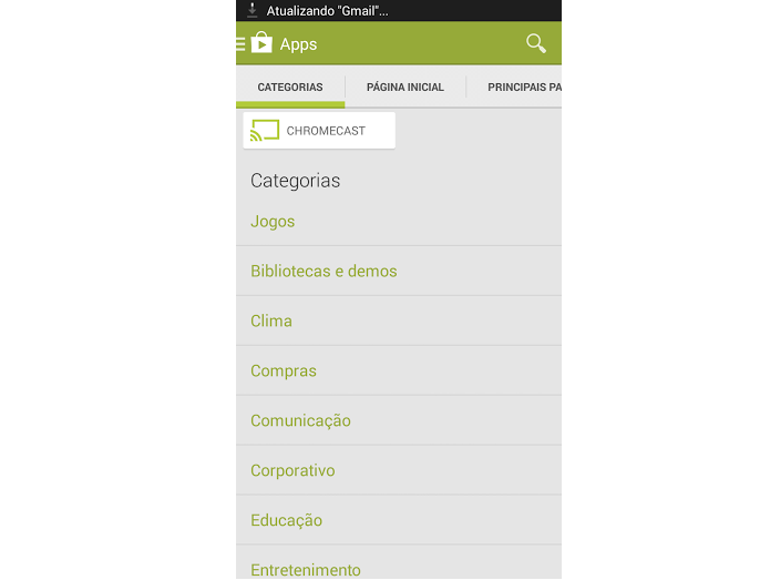 Categoria Chromecast no Google Play (Foto: Reprodução/Google Play)