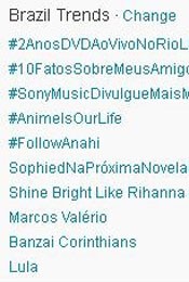 Trending Topics no Brasil às 17h05 (Foto: Reprodução)