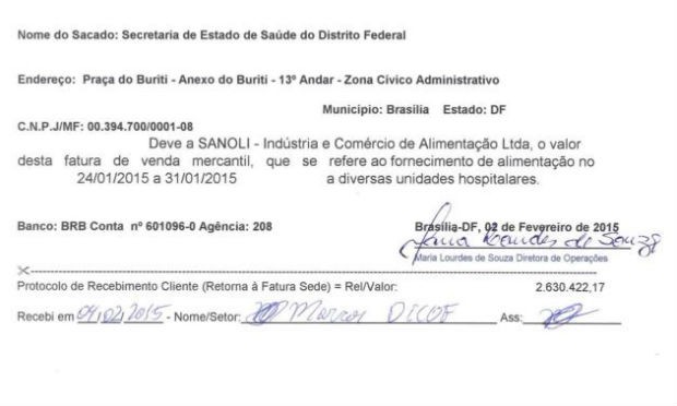 Protocolo assinado pela Secretaria de Saúde sobre a prestação de serviços da Sanoli (Foto: Reprodução) Protocolo assinado pela Secretaria de Saúde sobre a prestação de serviços da Sanoli (Foto: Reprodução)