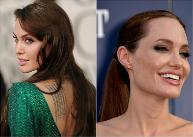 Angelina Jolie chega aos 40 anos exibindo beleza, sensualidade e estilo (Foto: Getty e AFP)