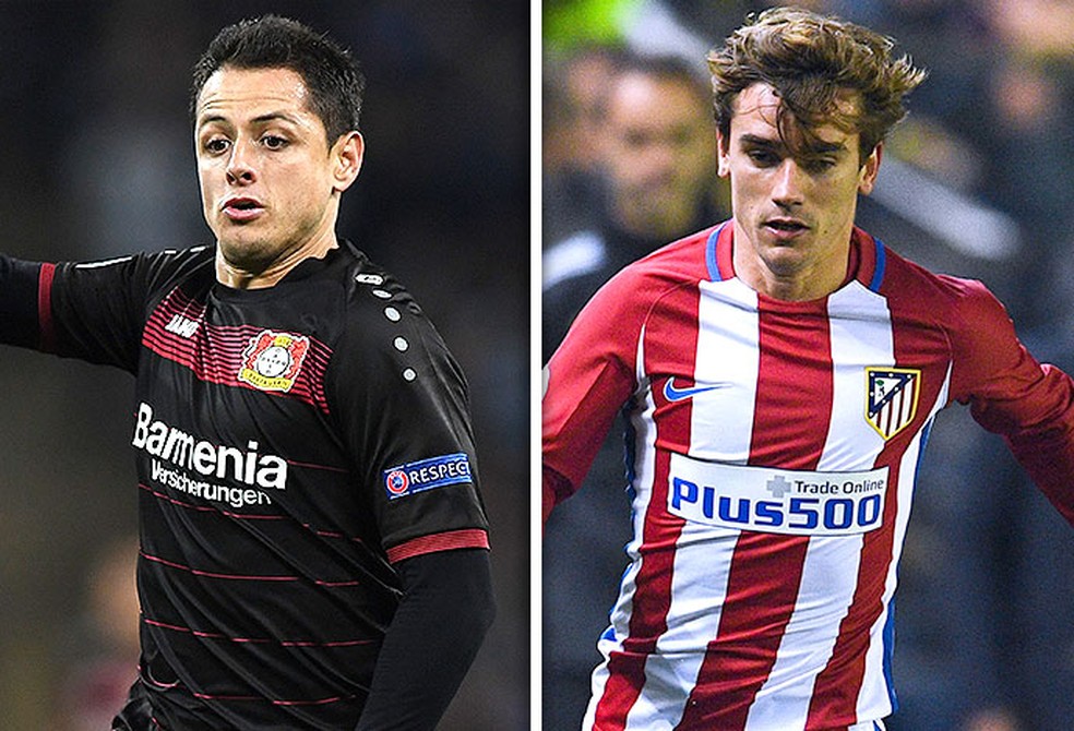 Chicharito e Griezmann são as esperanças de gol para suas equipes  (Foto: Editoria de arte)