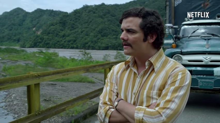 Wagner Moura como Pablo Escobar: hispânicos reclamaram do portunhol do ator brasileiro (Foto: Reprodução)