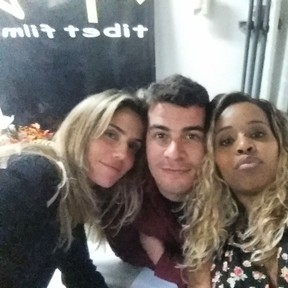 Deborah Secco, Roberta Rodrigues e Thiago Martins em ensaio de filme (Foto: Instagram/ Reprodução)