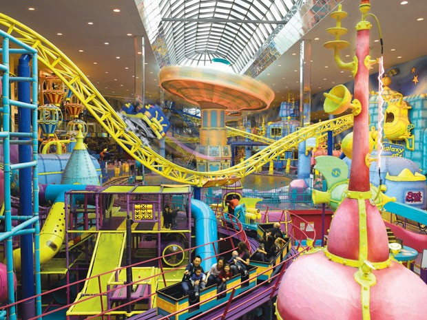 Parque de diversões do shopping West Edmonton Mall, no Canadá (Foto: West Edmonton Mall/ Divulgação)