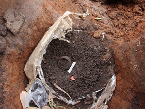 Urnas encontradas em Combinado são de povos indígenas antigos (Foto: Divulgação/Iphan)