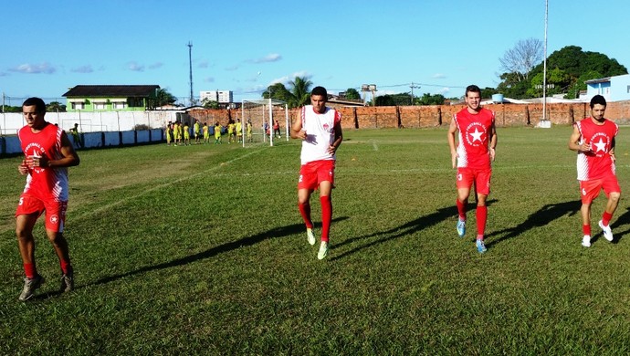 Jena Carlos, Felipe Recife, Marcelo Felber e Tharle, reforços Rio Branco-AC (Foto: Duaine Rodrigues)