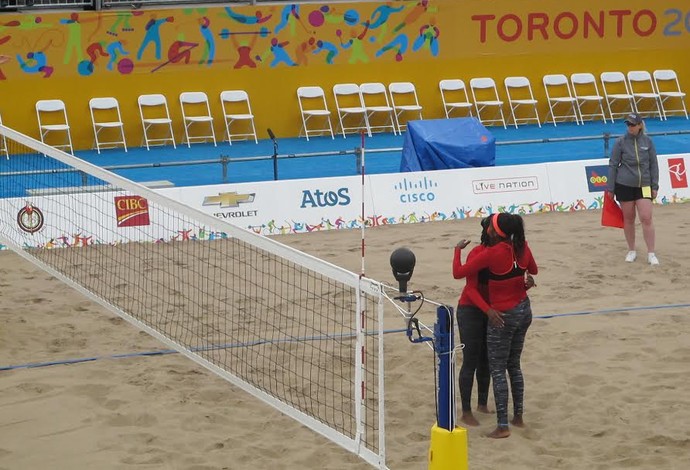 Ilhas Cayman; Trinidad e Tobago; vôlei de praia; Jogos Pan-Americanos (Foto: GloboEsporte.com)