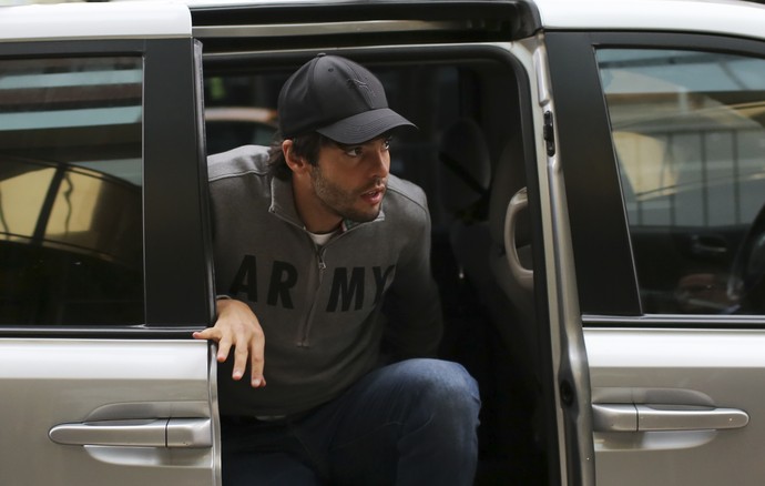 Kaká chega ao hotel da seleção brasileira no Chile (Foto: Leo Correa / Mowa Sports) Kaká chega ao hotel da seleção brasileira no Chile (Foto: Leo Correa / Mowa Sports)