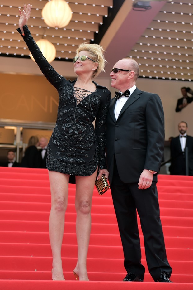 Sharon Stone no Festival de Cannes (Foto: AFP)