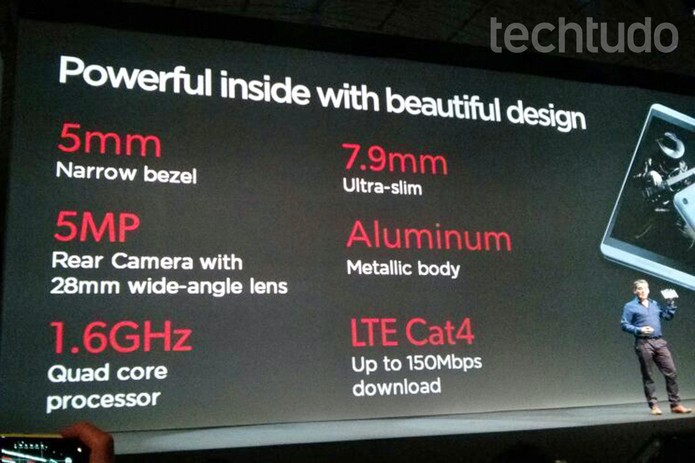 Especificações do MediaPad X1 da Huawei impressionam (Foto: Isadora Díaz/TechTudo)