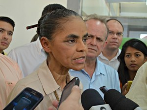 Marina Silva esteve no Acre para encontro de presidenciáveis durante SBPC  (Foto: Caio Fulgêncio/G1)