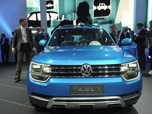 Taigun foi lançado na coletiva da Volkswagen (Foto: Flavio Moraes/G1)