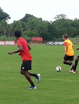 jogadores treino Flamengo (Foto: Richard Souza)