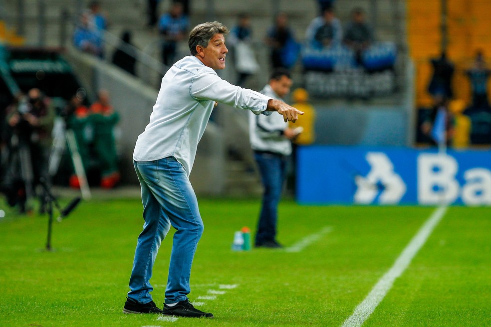 Renato gostou da postura do Grêmio na vitória sobre o Botafogo por 2 a 0 (Foto: Lucas Uebel/Divulgação Grêmio)