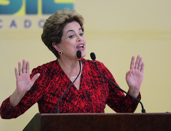 Presidente Dilma anúncio de criação de universidades federais (Foto: Diego Vara / Agência RBS / Agência O Globo)