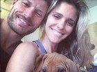 Fernanda Lima e Rodrigo Hilbert apresentam novo cachorro da família