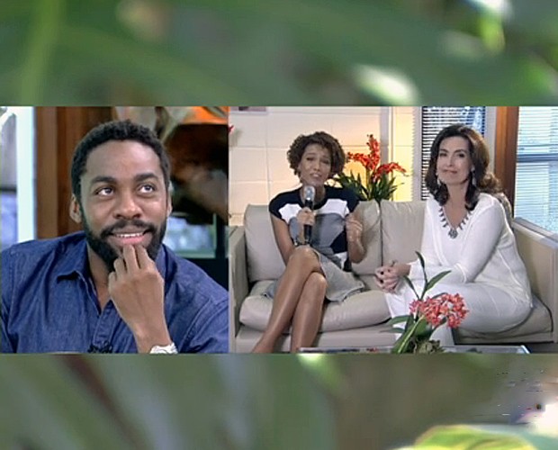 Taís Araújo e Fátima Bernardes falam sobre Lázaro Ramos  (Foto: Mais Você/TV Globo)