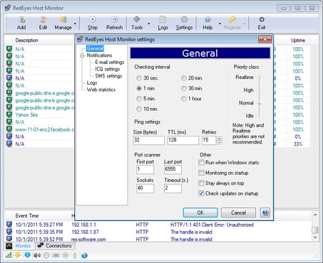 screenshot de RedEyes Host Monitor