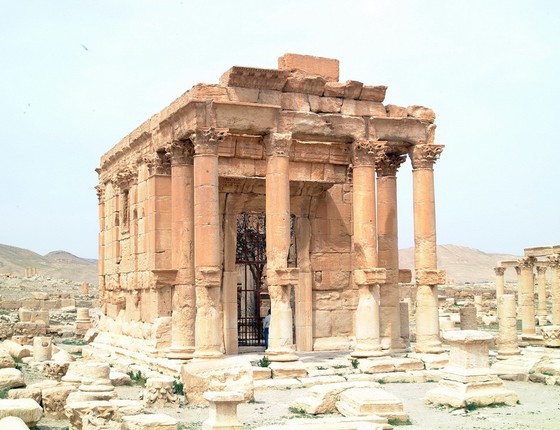 Templo de Baal-Shamin, em Palmira, Síria (Foto: Divulgação/Ministério da Cultura da Síria)