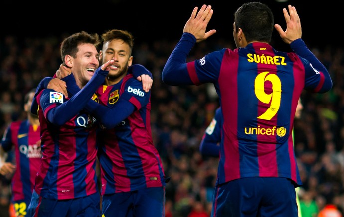 Messi Neymar Suárez Barcelona (Foto: Getty Images)