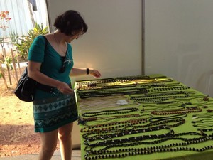 Produtos expostos em feira de artesanto (Foto: Paula Casagrande/G1)