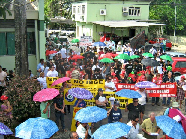 Mobilização servidores federais no Amazonas (Foto: Divulgação)