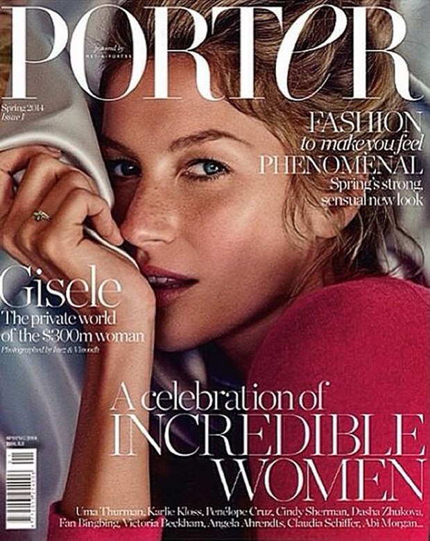 Gisele Bündchen na capa da Porter Magazine (Foto: Instagram / Reprodução)