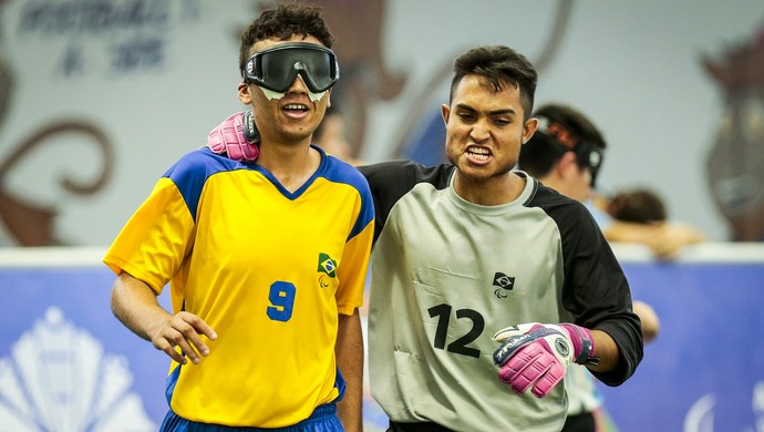 Futebol de 5: Brasil x Argentina, final dos Jogos Parapan-Americanos, em São Paulo (Foto: Divulgação/CBDV)