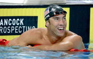 Phelps natação prova 100m  Pan-Pacífico (Foto: AP)
