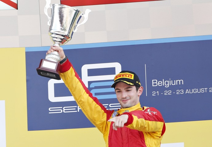 Alexander Rossi celebra vitória na corrida 2 da GP2 em Spa-Francorchamps (Foto: Divulgação)