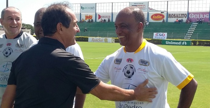 Muricy Ramalho e o ex-atacante Marcel (Foto: Vinícius de Paula / Mirassol FC) Muricy Ramalho e o ex-atacante Marcel (Foto: Vinícius de Paula / Mirassol FC)