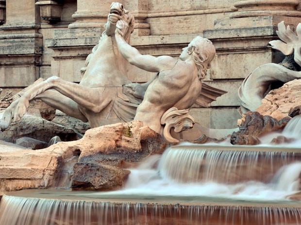 Fontana di Trevi, em Roma (Foto: Gabriel Bouys/AFP Photo)