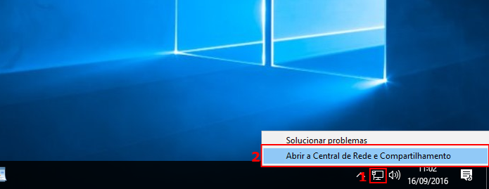 Acessando a Central de Rede e Compartilhamento do Windows 10 (Foto: Reprodução/E) Acessando a Central de Rede e Compartilhamento do Windows 10 (Foto: Reprodução/E)