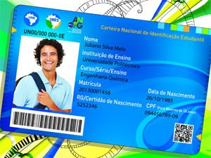 Imagem da nova carteira da UNE, Ubes e ANPG, que começou a circular em fevereiro (Foto: Divulgação/UNE)