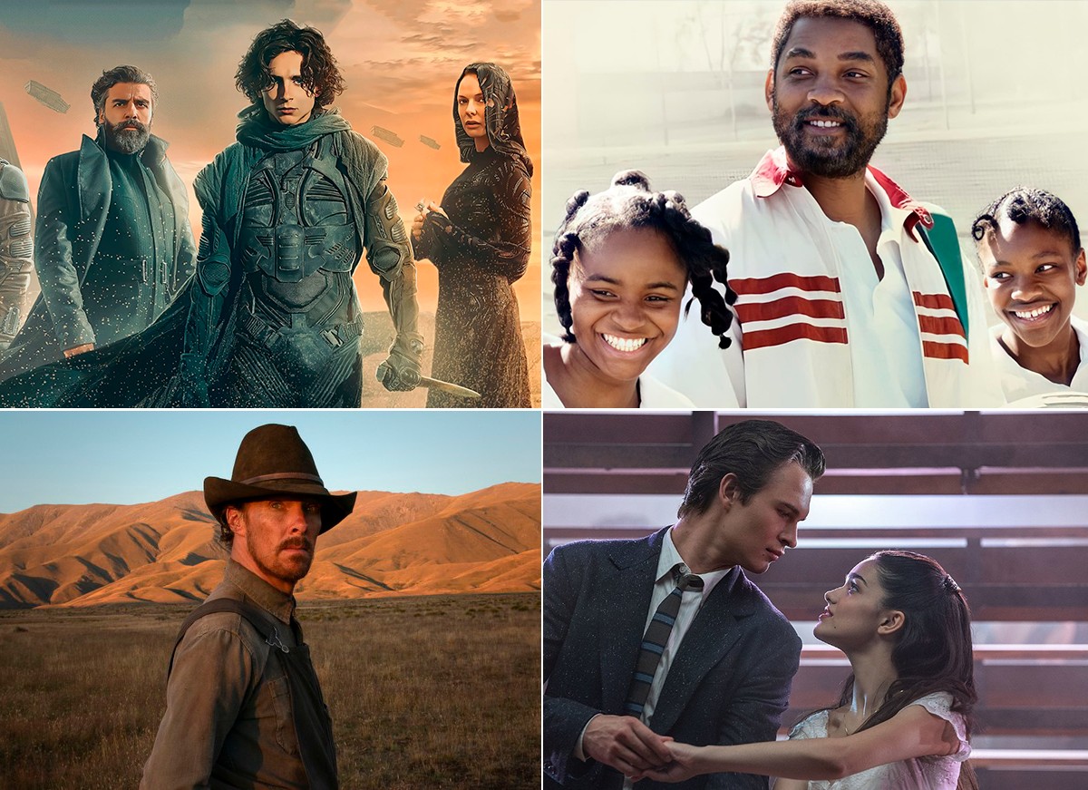 Duna, King Richard, Ataque dos Cães e Amor Sublime Amor (Foto: Divulgação) Duna, King Richard, Ataque dos Cães e Amor Sublime Amor (Foto: Divulgação)