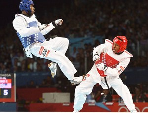 Diogo silva disputa Bronze, taekwondo londres 2012 (Foto: Agência AFP)