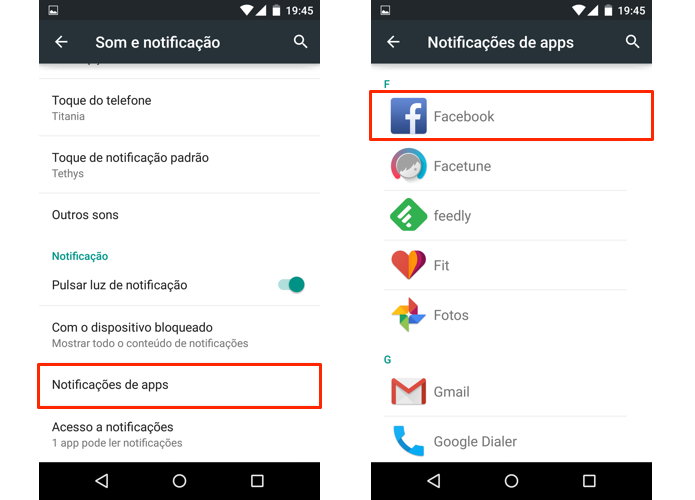 Escolha um app para editar sua notificação (Foto: Reprodução/Paulo Alves)
