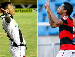 montagem Bernardo e Hernane jogo Vasco x Flamengo (Foto: Editoria de Arte)