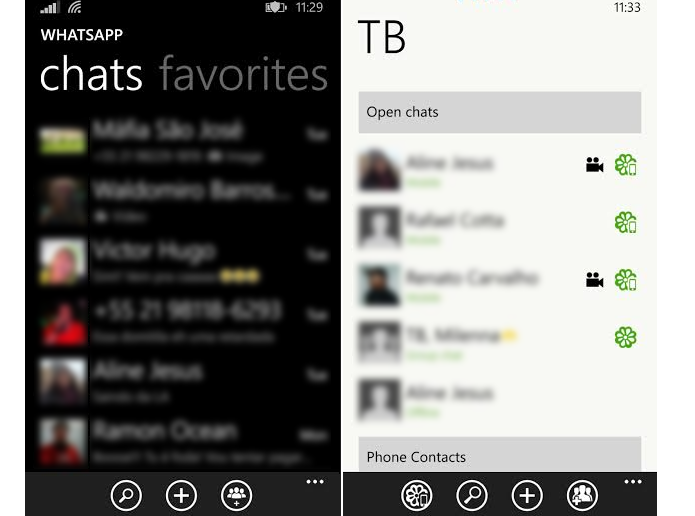 Confira a diferença visual entre os apps (Foto: Reprodução/Thiago Barros)